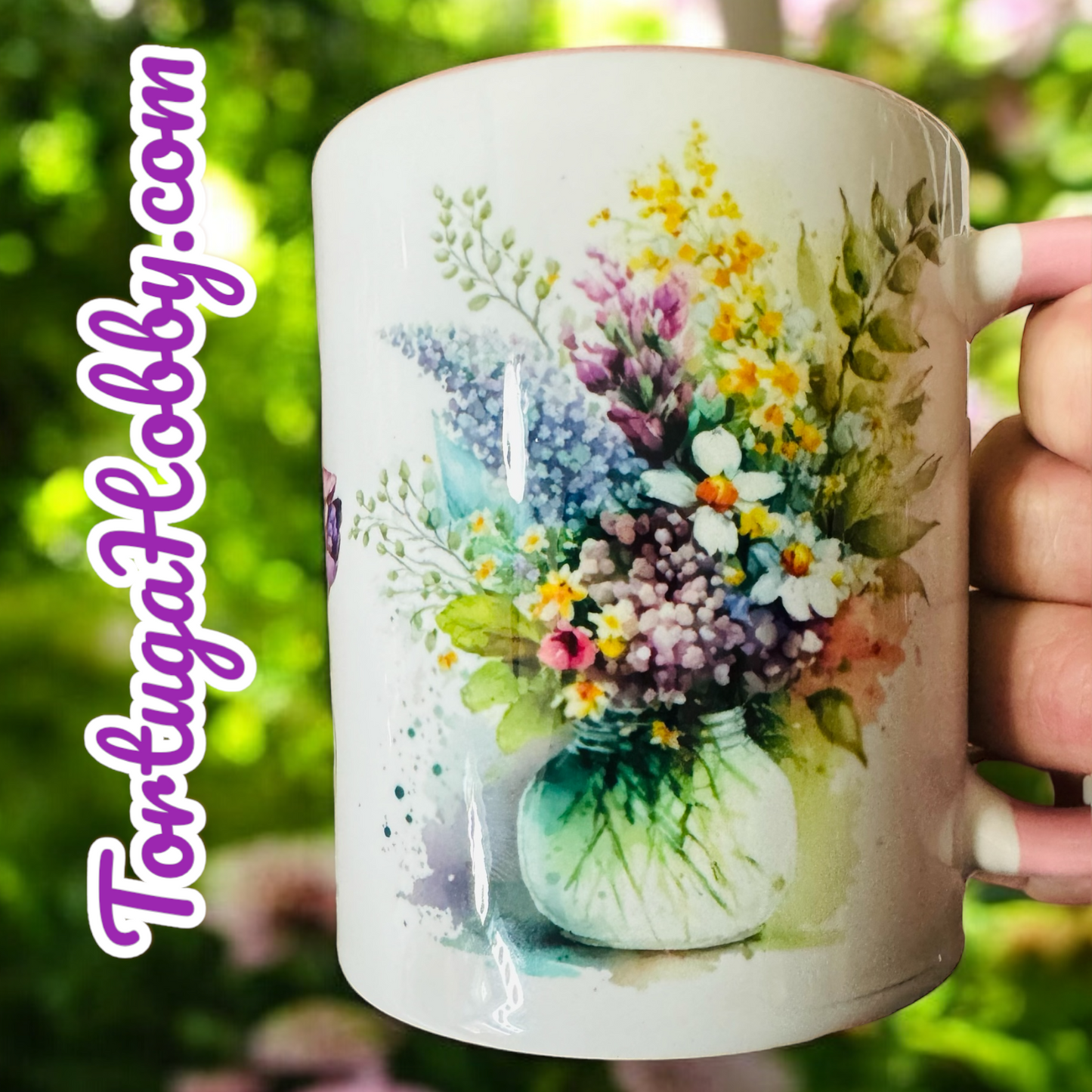 Coffee Mug - Flowers Watercolor Artistic Mug