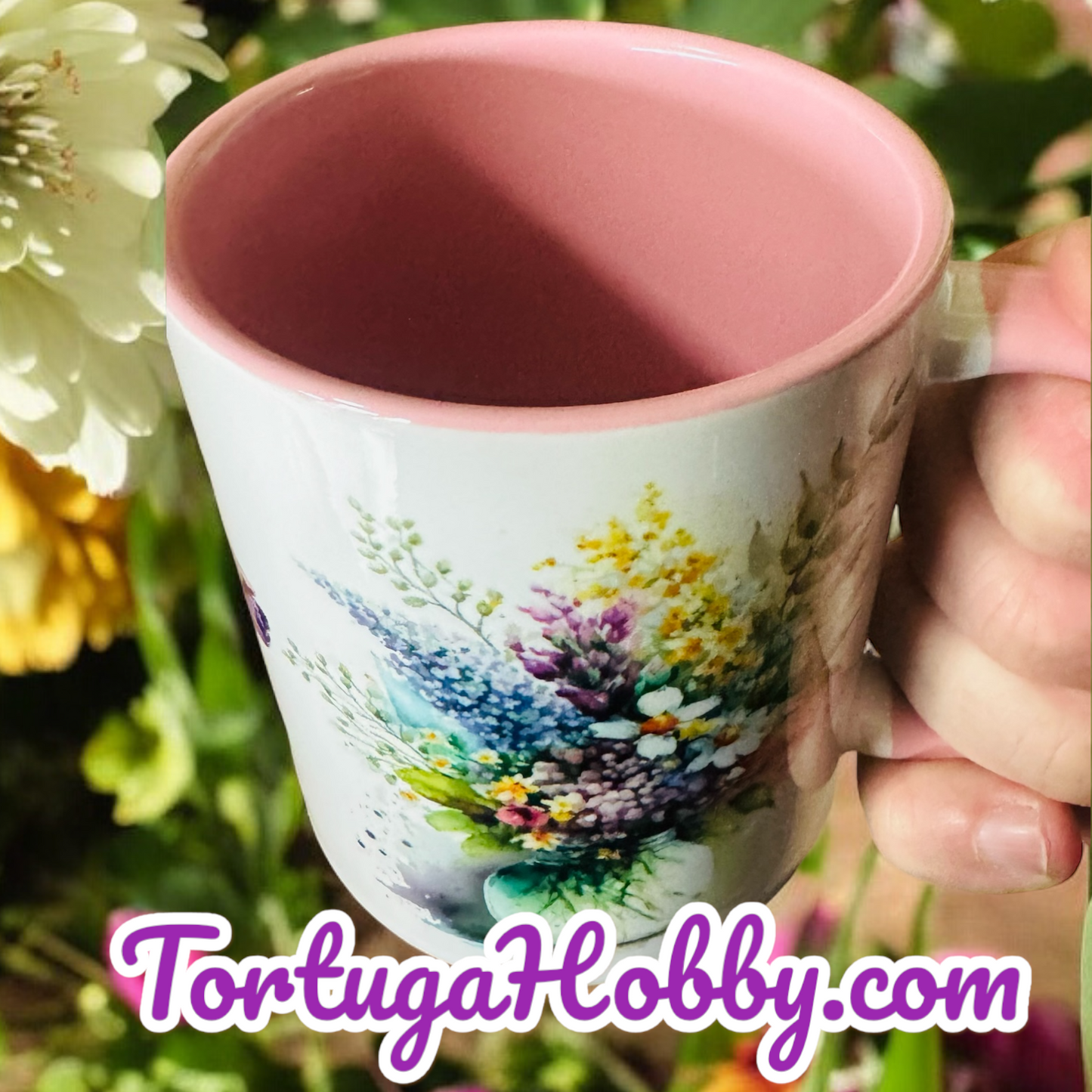 Coffee Mug - Flowers Watercolor Artistic Mug