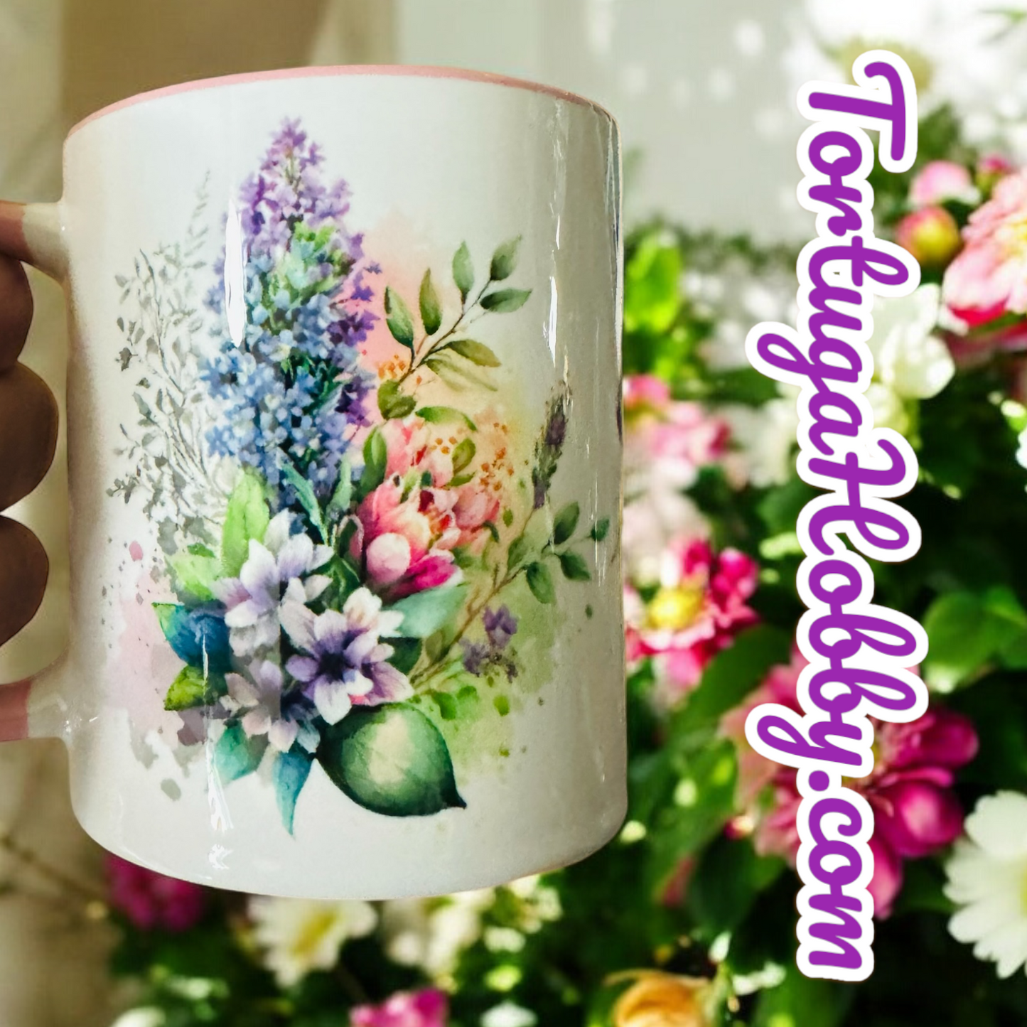 Coffee Mug - Flowers Watercolor Artistic Mug