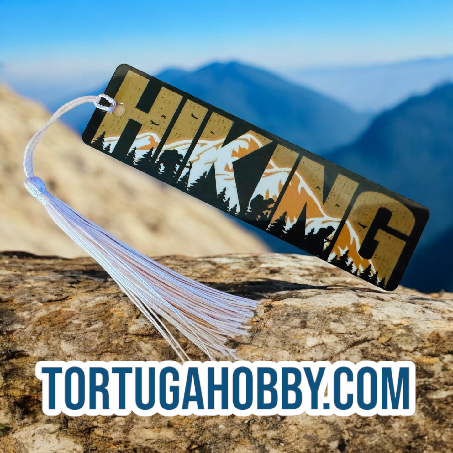 Bookmark - Hiking - Aluminum Artisan Bookmark