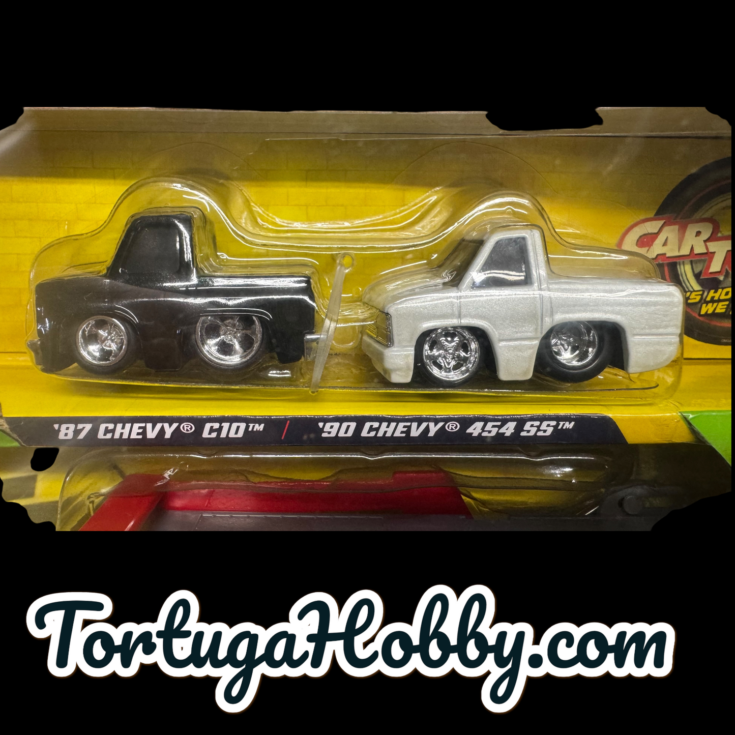 2025 - Car Tuned RIGS Custom Car Carrier With Two Car & 2 ‘87 Chevy C10