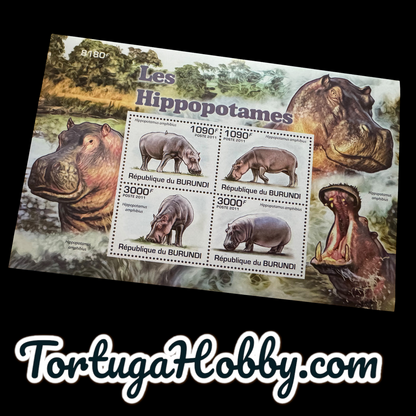 2011 - Republic Of Burundi - Wild Animals Set - Hippopotamus - Scott #826