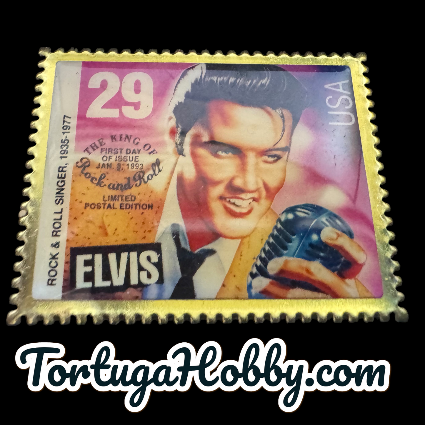 1992 - Elvis Presley - Postage Stamp Pin Souvenir Gift
