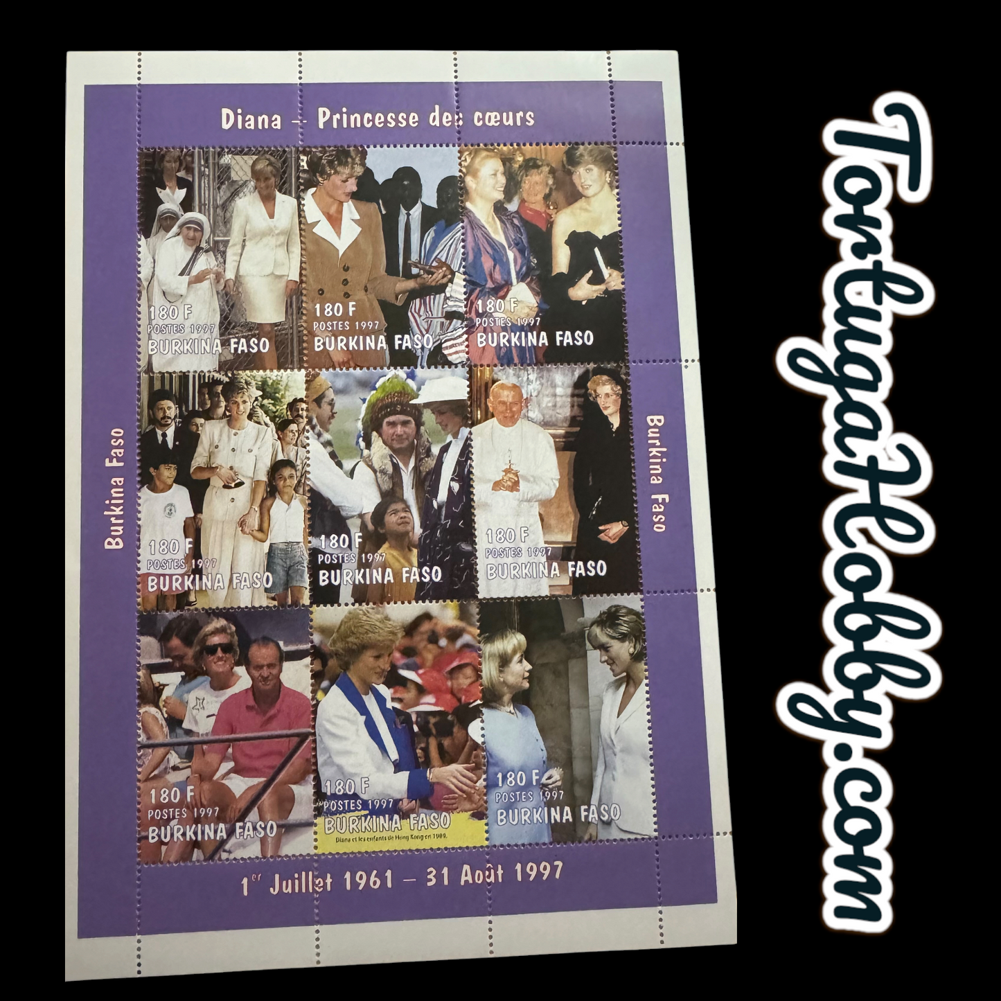 1997 - Souvenir Postage Stamp Sheet - Princess Diana - Princess Of Hearts