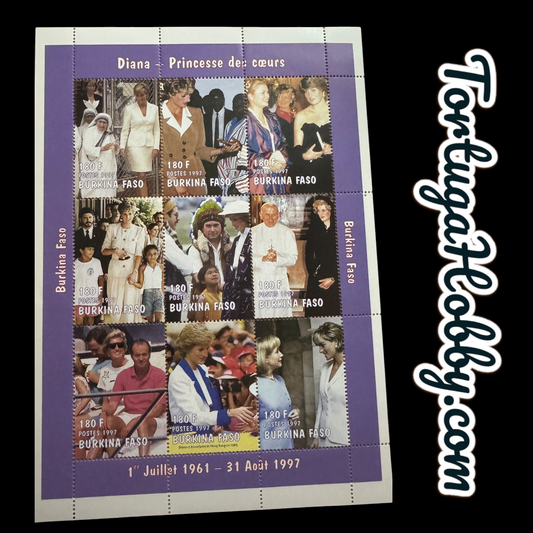 1997 - Souvenir Postage Stamp Sheet - Princess Diana - Princess Of Hearts