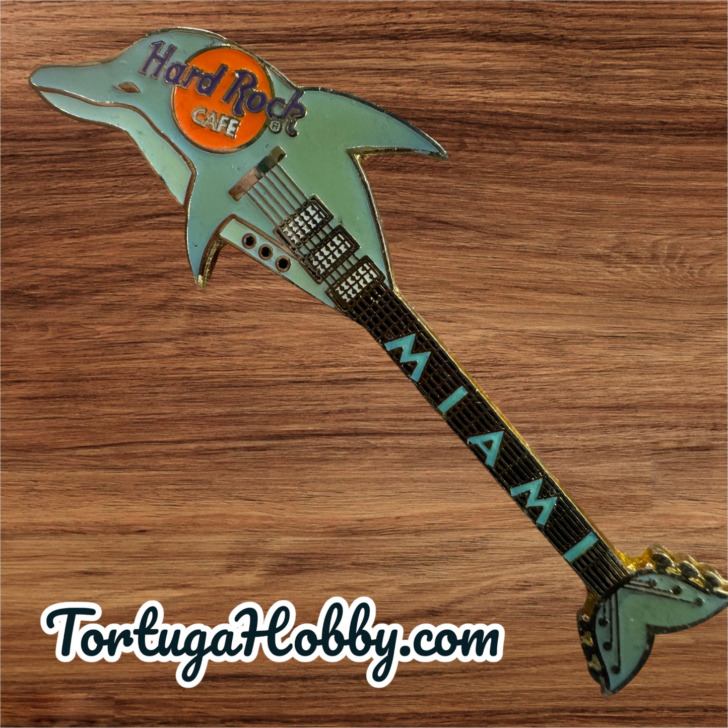 1999 - Vintage Hard Rock Cafe - Miami - Fish Guitar 2 Pin Set - Limited Edition