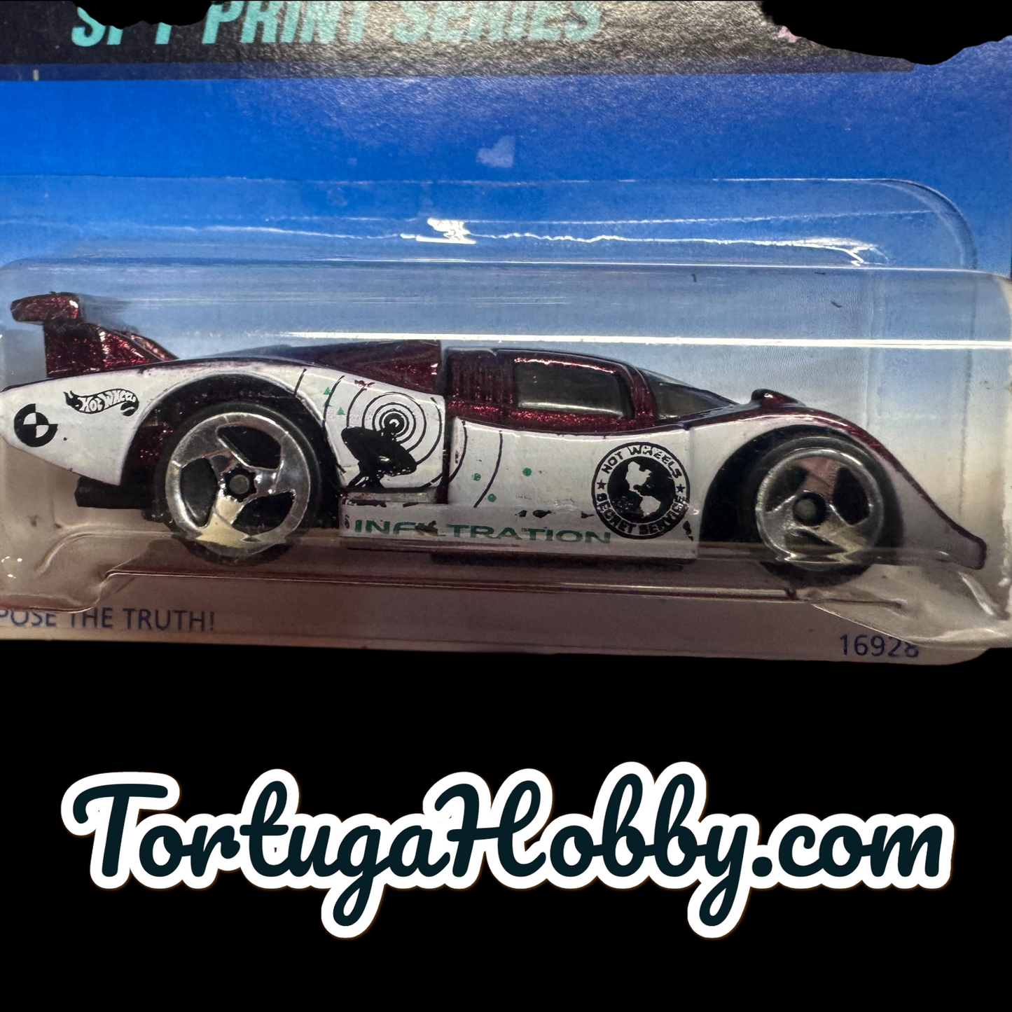 1997 - Hot Wheels Mainline Spy Print Series #555 Sol-Aire CX4 - Burgundy