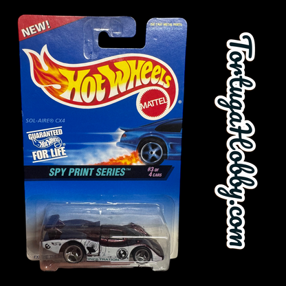 1997 - Hot Wheels Mainline Spy Print Series #555 Sol-Aire CX4 - Burgundy