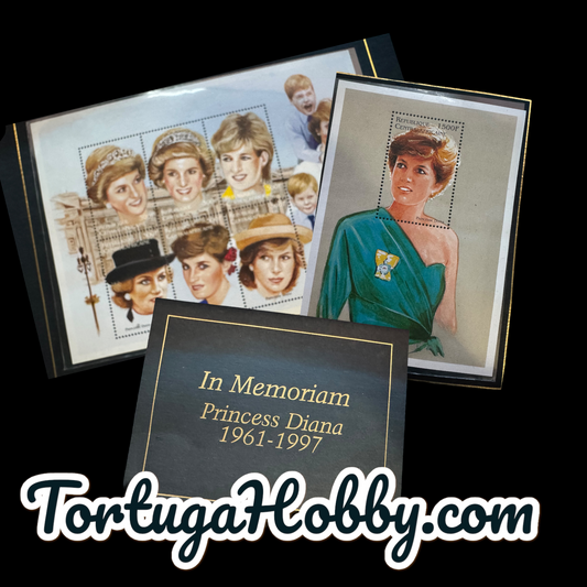 1997 - Central Africa, Princess Diana Portraits, Stamp Collection