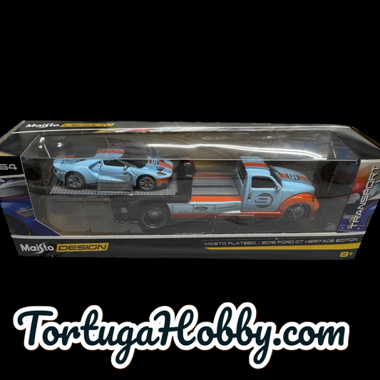 2021 - Maisto Design - 2019 Ford GT Heritage Edition on Flatbed