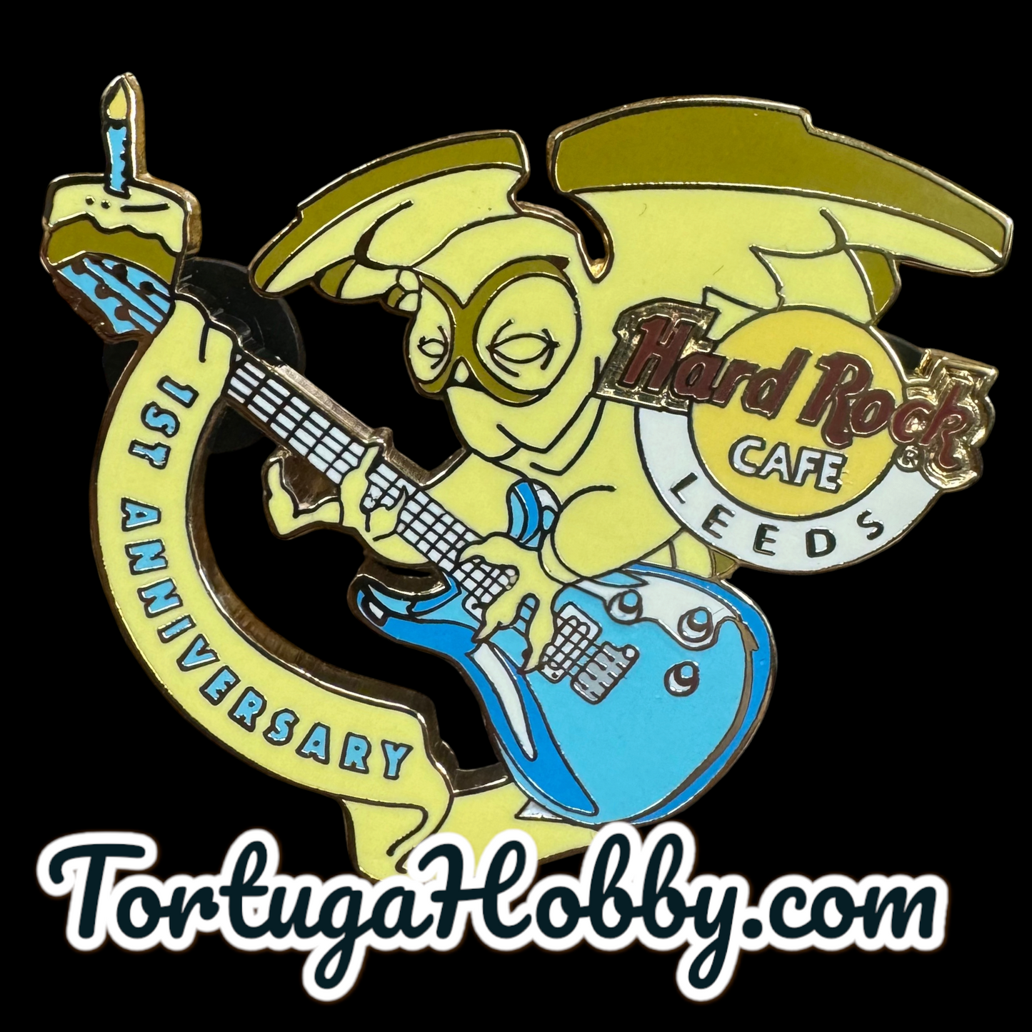 2006 - Hard Rock Cafe - Leeds - Yellow Owl 15th Anniversary Guitar LE Of 550