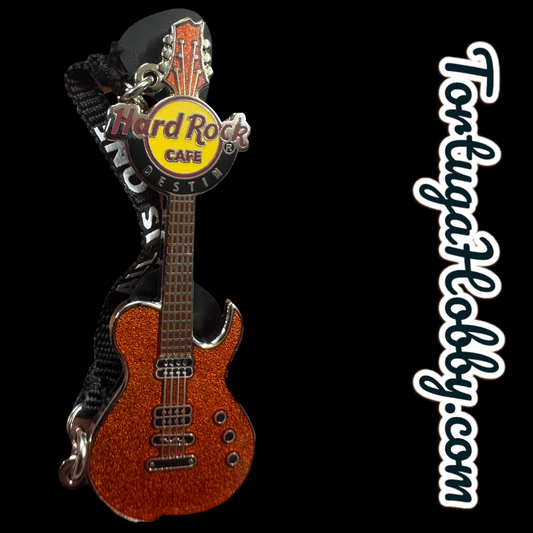 2008 - Hard Rock Cafe - Destin - Orange Metallic Guitar W/Strap - LE Of Just 500