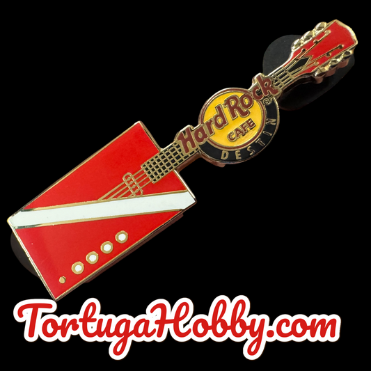 2004 - Hard Rock Cafe - Destin - Scuba Diver Flag Guitar - LE Of Just 300