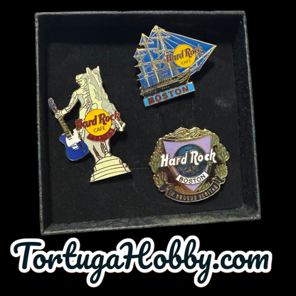 2001 - Hard Rock Cafe - Boston -  3 Pin Collection