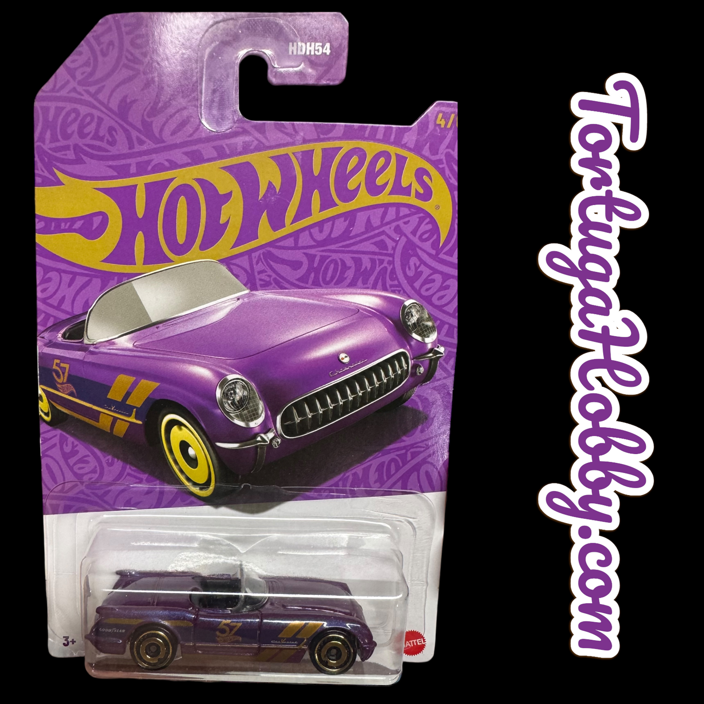 2024 - Hot Wheels - 57th Anniversary - 1955 Corvette - Pearl & Chrome