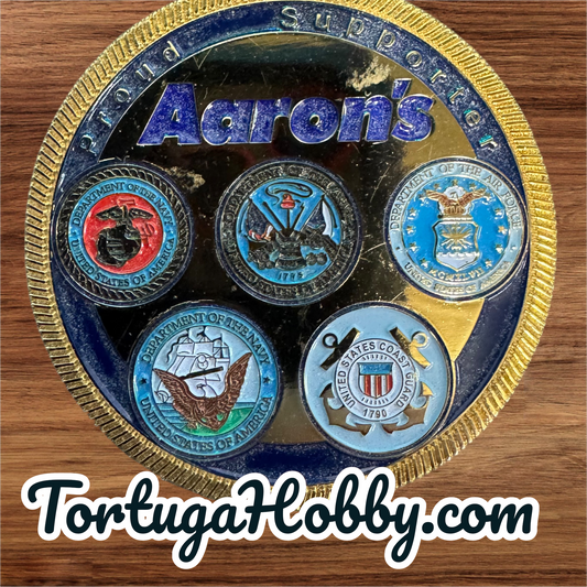 Aaron’s - Proud Supporter Military CHALLENGE Coin - VetFran - Very Rare