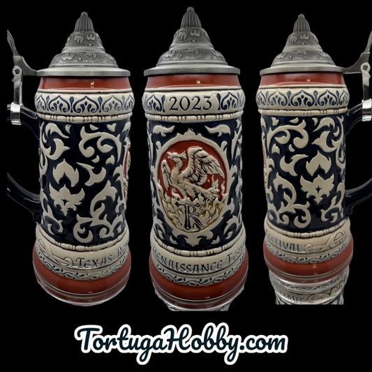 2023 - Texas Renaissance Festival Tankard Stein with Pewter Lid. Rare Find