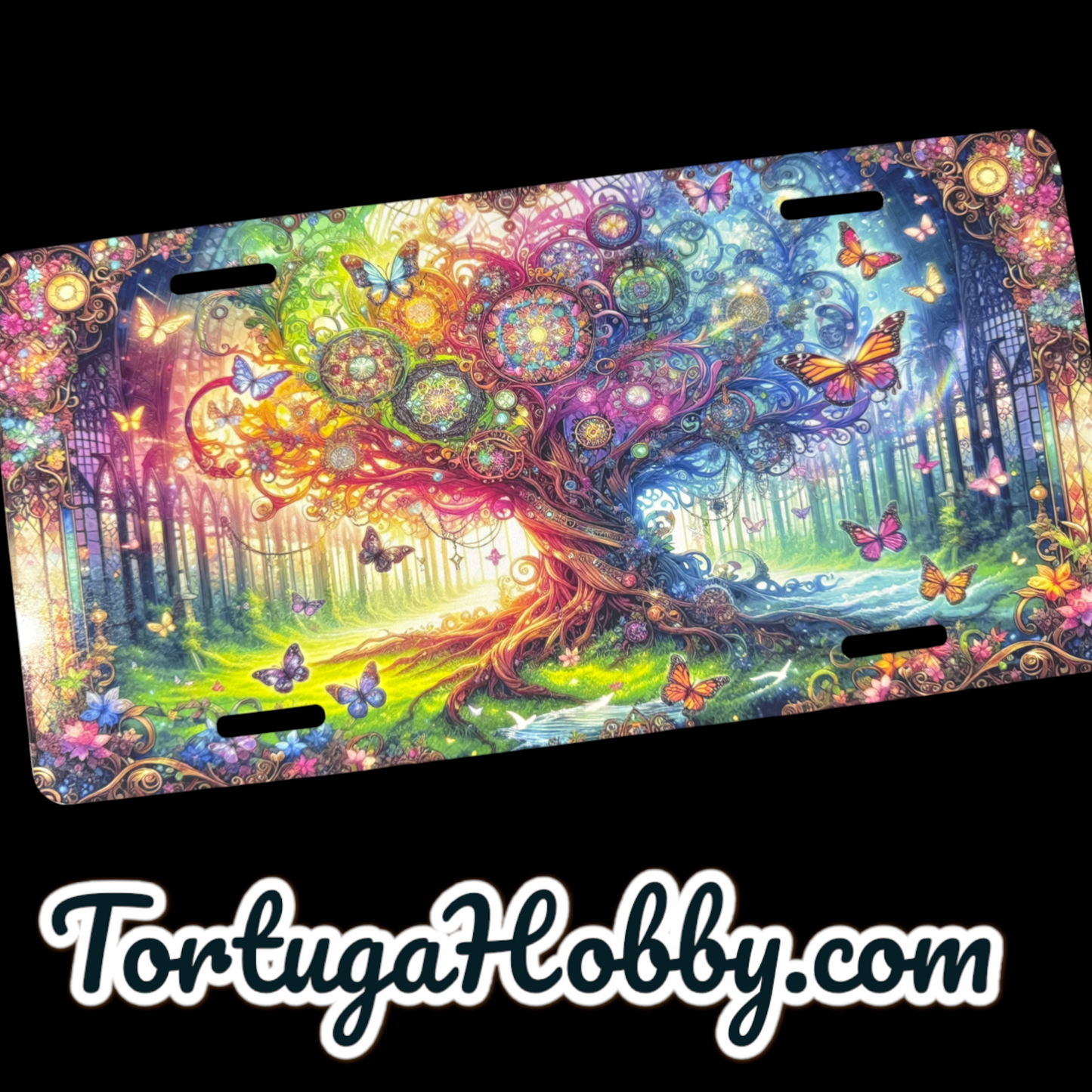 Tree of Life - Gems - Aluminum License / Vanity Plate For Car Fanatics!