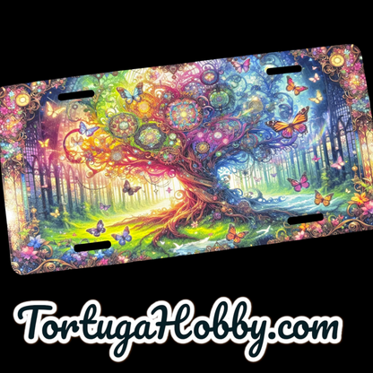 Tree of Life - Gems - Aluminum License / Vanity Plate For Car Fanatics!