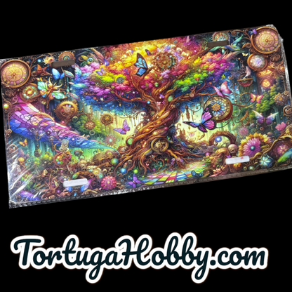 Tree Of Life - Butterflies - Aluminum License / Vanity Plate For Car Fanatics!