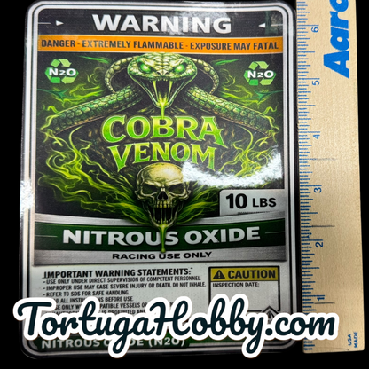 Cobra Venom NOS Bottle Nitrous Oxide Racing Label Decals Stickers