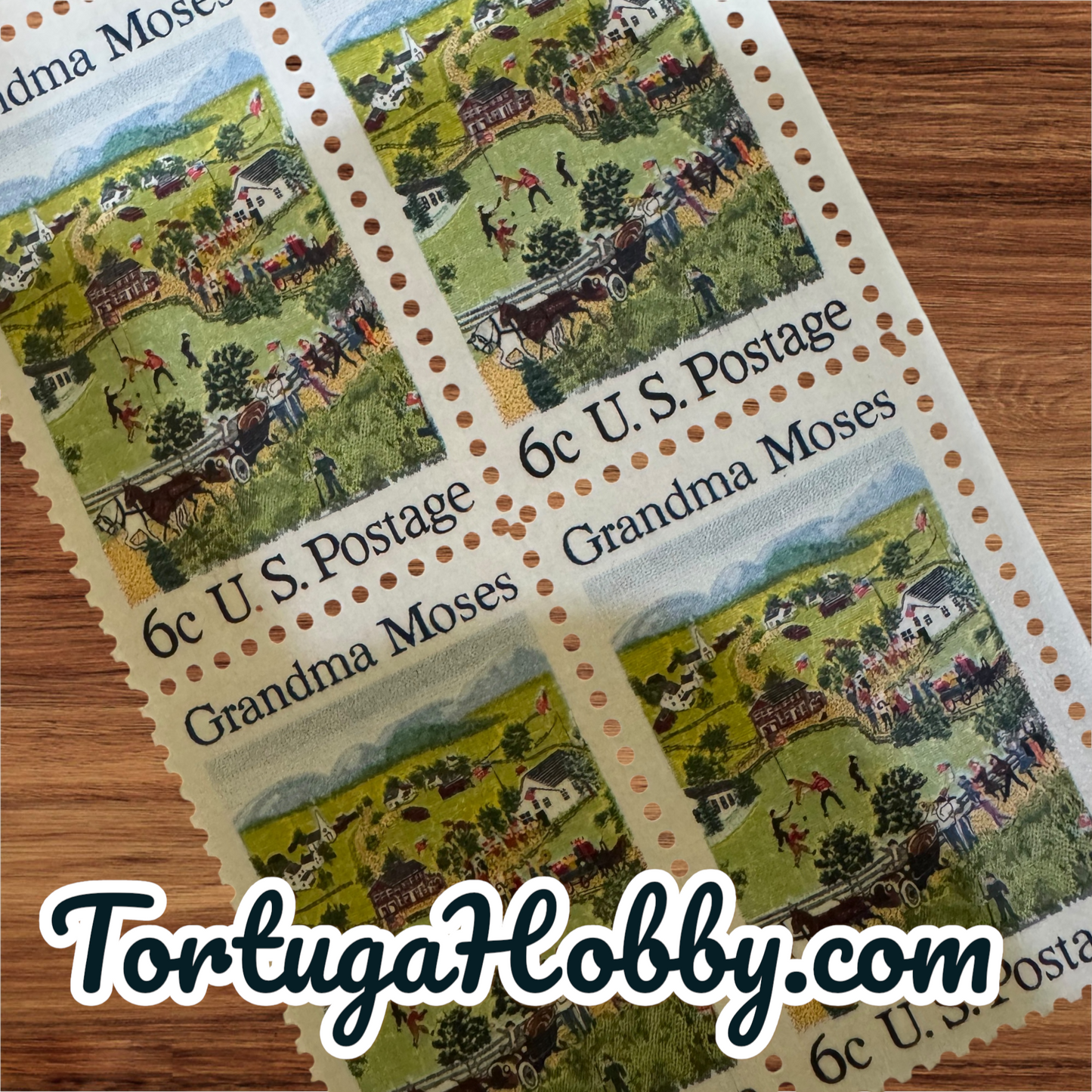 1969 - Grandma Moses - Painting by Anna Mary Robertson Moses - 4 Stamps