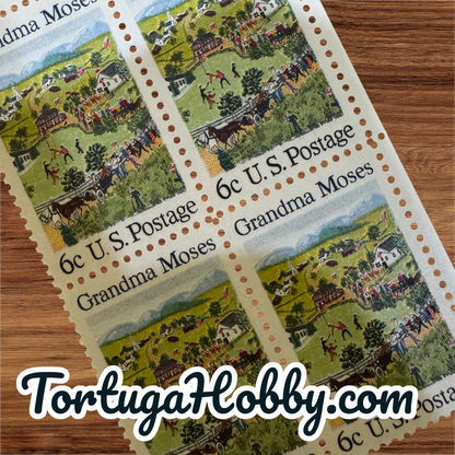 1969 - Grandma Moses - Painting by Anna Mary Robertson Moses - 4 Stamps