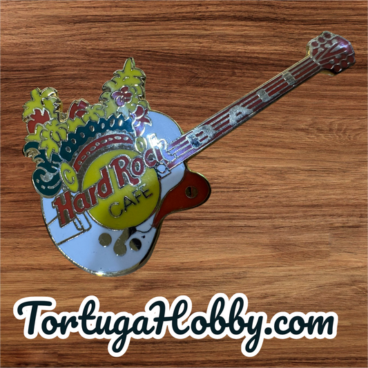 1993 - Hard Rock Cafe - Bali - Flower Guitar Pin
