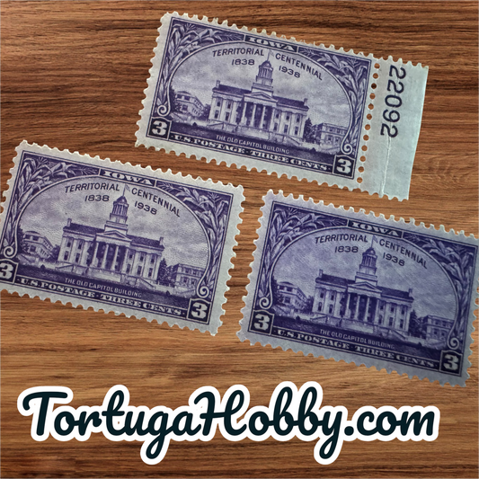 1938 - 3 Stamps Commemorating The Centennial Of The Iowa Territory