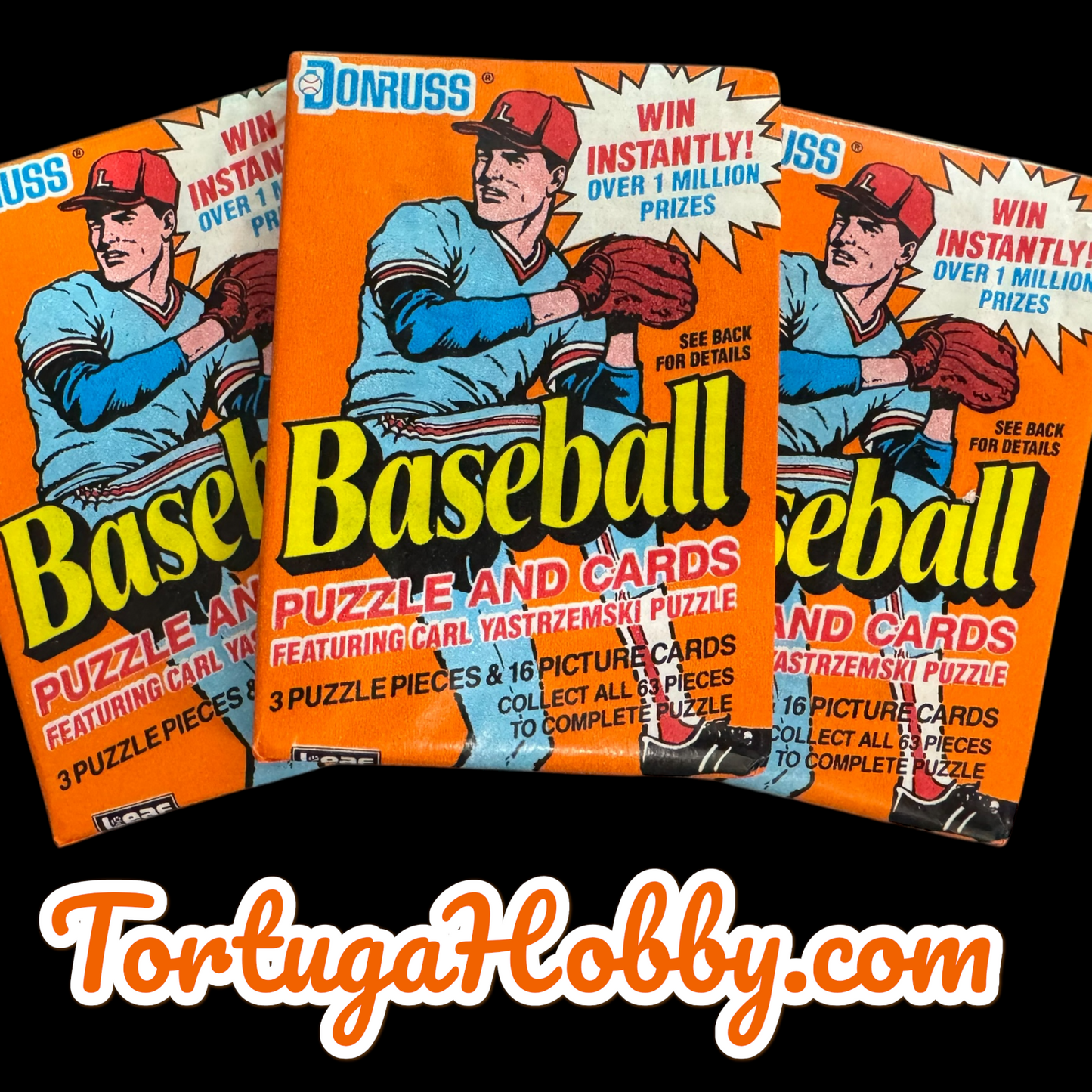 1990 Donruss Baseball Card Packs (Orange) - 5 Packs