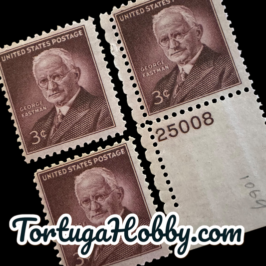 1954 - George Eastman - Founder Eastern Kodak Company - 3-Cent Stamp - 4 Stamps