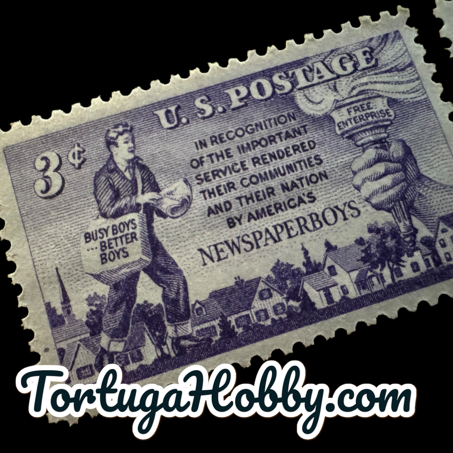 1952 - Commemorating America’s Newspaper Boys - 3-Cent Stamp - 4 Stamps