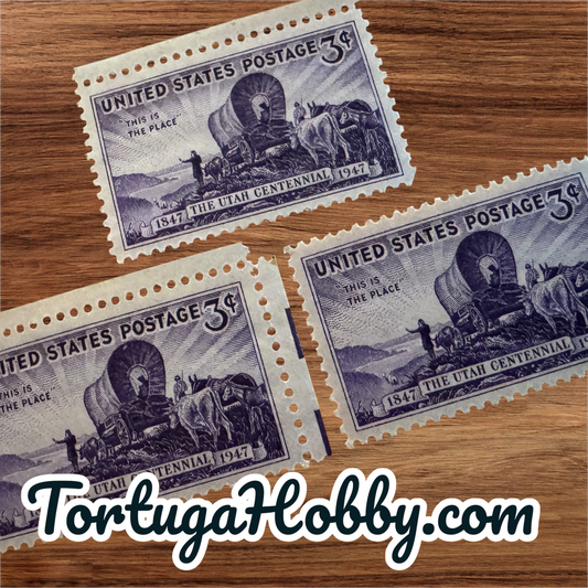 1947 - Utah Centennial Featuring Brigham Young 3-Cent Stamp - Includes 3 Stamps