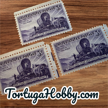 1947 - Utah Centennial - Includes 3 Stamps - US #950