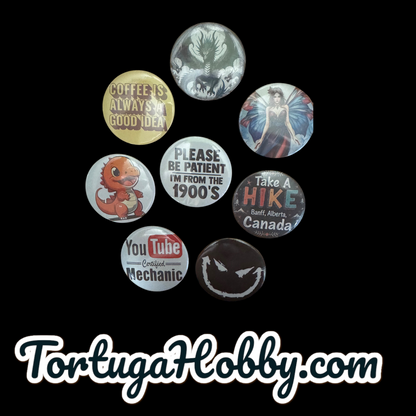 Custom made buttons for events, parties, lasting memories or just fun!