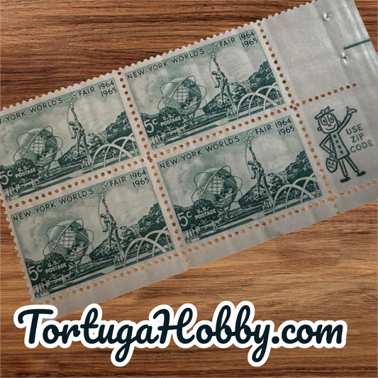1964 - New York World Fair - 5 Cent Stamps - Includes 4 Stamps
