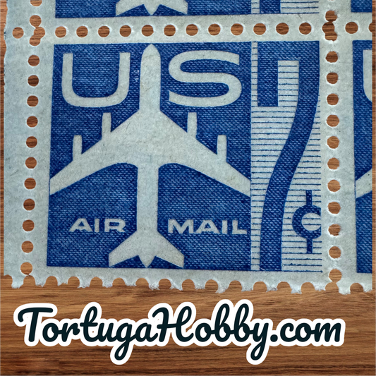1958 - U.S. #C51 7¢ Silhouette of Jet Airliner Airmail Stamp