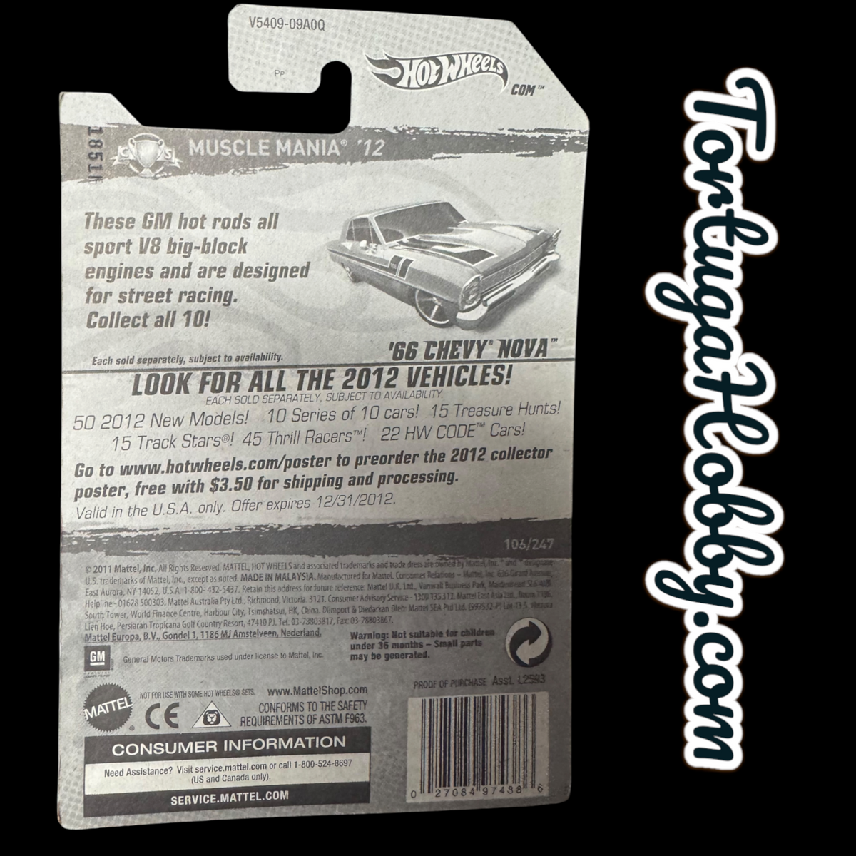 2012 - Hot Wheels - Mainline - Muscle Mania 2012 - 1966 Chevy Nova