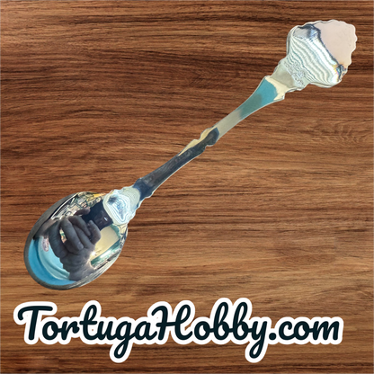 1980 - Vintage Souvenir Spoon -  Orchid Cloissone Collector
