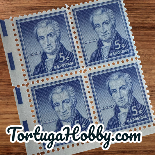1954 - James Monroe - Scott #1038 - 5 Cent Stamp X4
