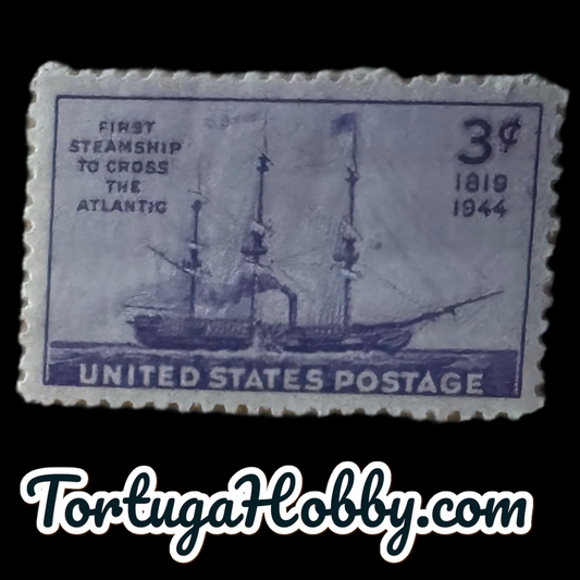 1944 - United States postage stamp, Scott #923, commemorating the SS Savannah. X1