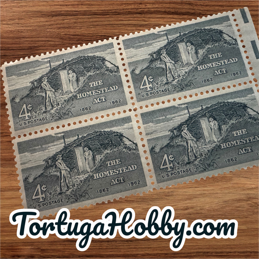 1962 - Commemorative Homestead Act Of 1862 - Scott #1198 - 4 Cent Stamp X4