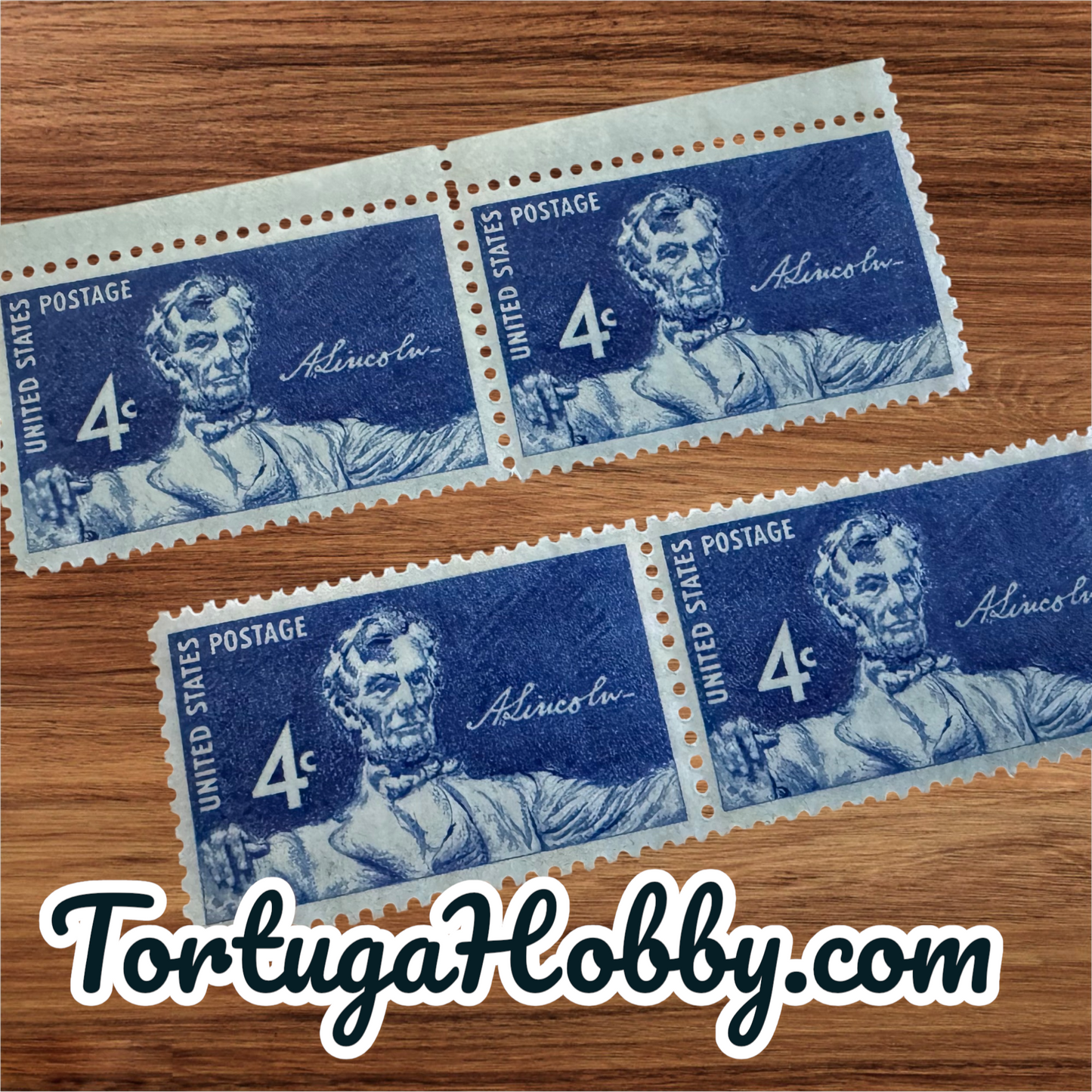 1965 - Abraham Lincoln By Daniel French - Scott #1116 - 4 Cent Stamp X4