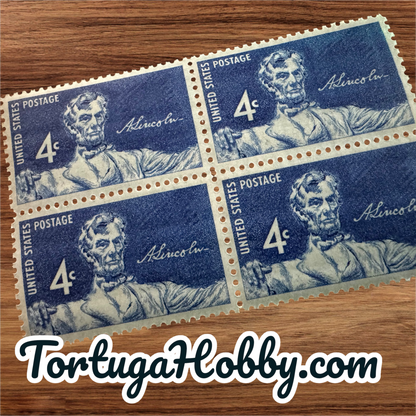 1965 - Abraham Lincoln By Daniel French - Scott #1116 - 4 Cent Stamp X4