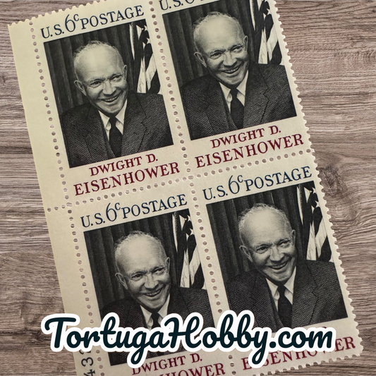 1969 - Dwight D. Eisenhower - Scott #1383 - 6 Cent Stamp