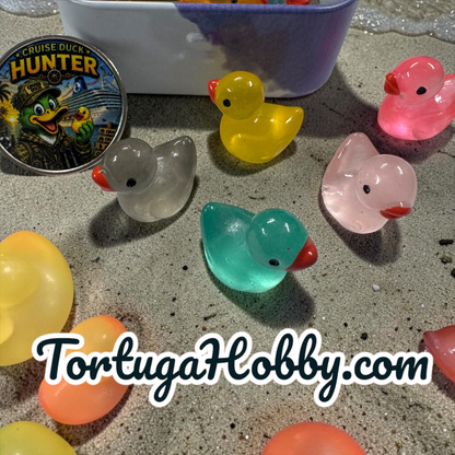 16/10pc Cruise Ducks Hunter Kit - Tiny Cruise Ducks for Hiding w/Tin for Ones You Find