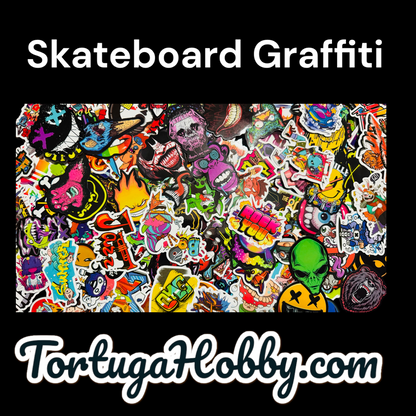 25 Skateboard Graffiti Sticker Pack - Show Off Unique Stickers on Laptops, Water Bottles, Skateboards, Lockers and More