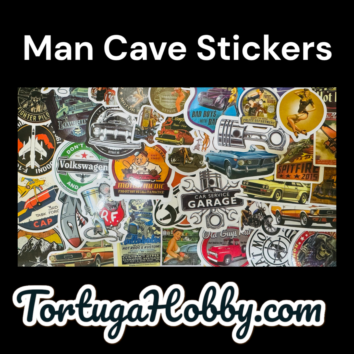 25 Mancave Stickers - Show Your Manliness Laptops, Water Bottles, Skateboards, Lockers and More