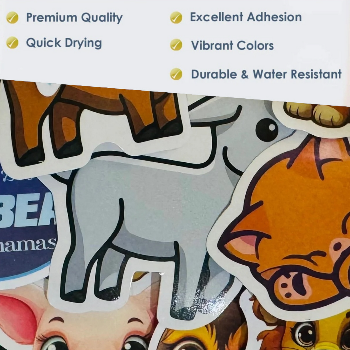 25 Adorable Animal Stickers for Laptops, Water Bottles, Skateboards, Lockers and More