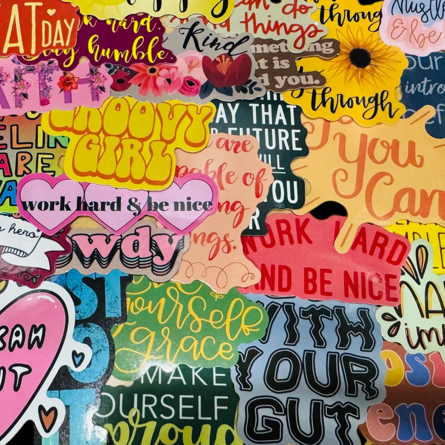 25 Be Inspirational - Positive Motivational and Inspirational Stickers for Laptops, Water Bottles, Skateboards, Lockers and More